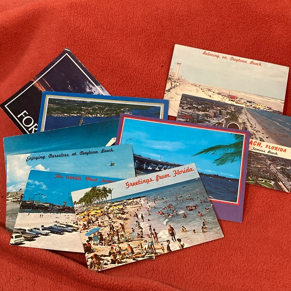 Vintage Florida post cards small tray